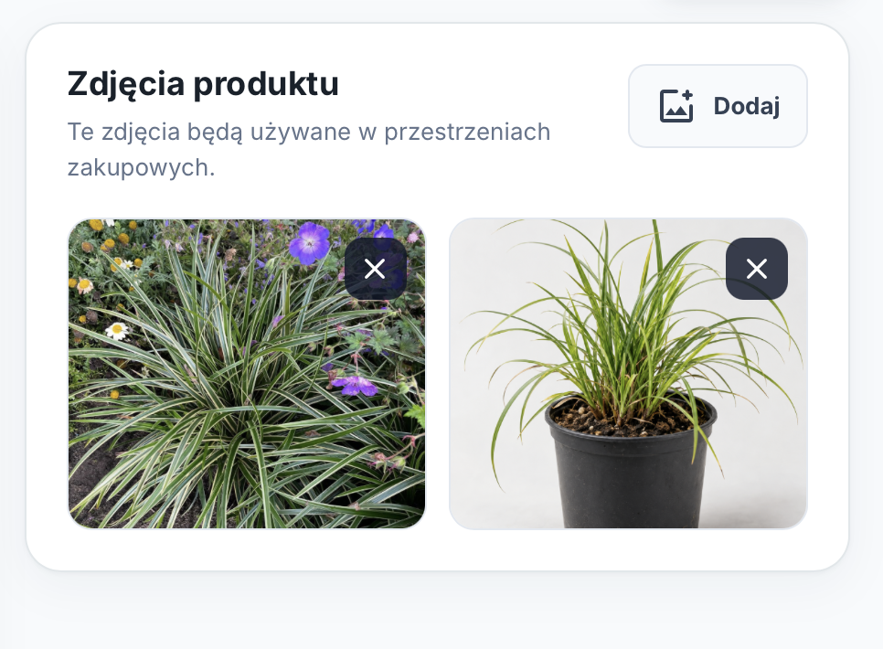 Zdjęcia partii i ofert w Plants Manager